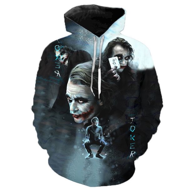 

ха-ха joker 3d печать толстовка толстовка мужчины и женщины hip hop смешная осень streetwear толстовки толстовка joker, Black