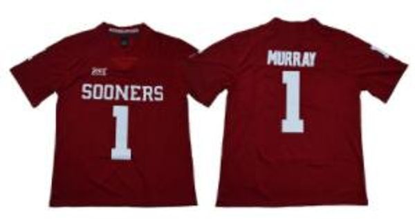 

2018 new ncaa oklahoma sooners #1 kyler murray #6 baker mayfield limited stitched college football jerseys, Black;red