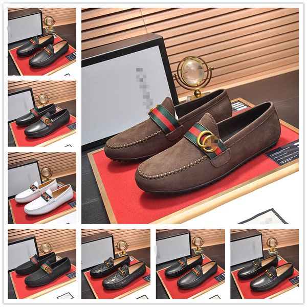 

19fs luxurious men loafers driving shoes soft casual shoe men flats men shoes leather loafers big size 38-46 male slip on snake skin shoes, Black