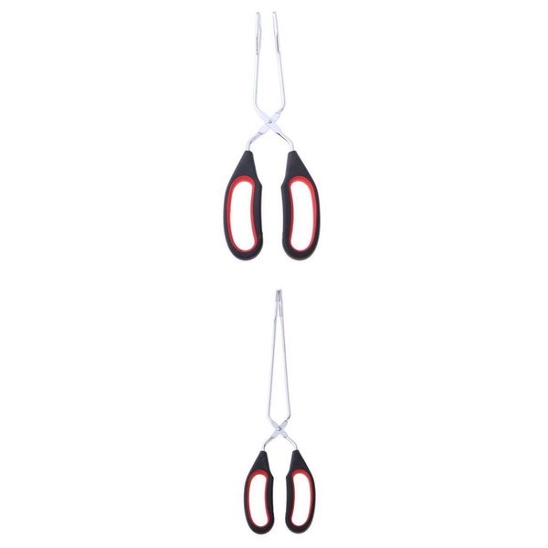 

2pieces kitchen tongs bread food serving tongs silicone handles 23.5/33cm