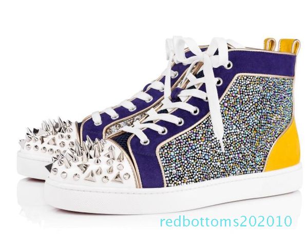 

designer shoes for man womens strass men flat red bottoms spikes black original box designer sneakers size 35-46 r10