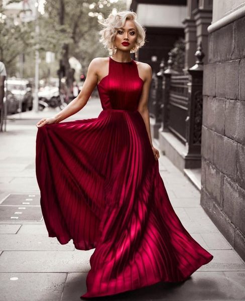 

выпускные платья 2020 burgundy холтер линия морщины длинные блейк лайвли вечерние платья знаменитости платья для red carpet gossip girl part, Black