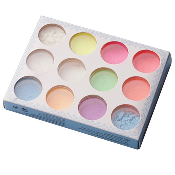 

12 colors/set non-toxic safe nail glitter fashionable waterproof party night club fluorescent effect luminous powder nail art, Silver;gold