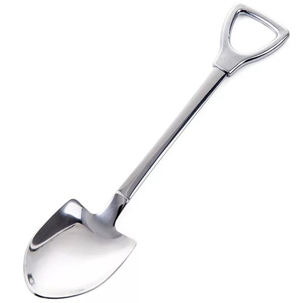 

stainless steel coffee spoon fork shovel shape soup spoons creative tableware kitchen bar reusable popular 2 3gd2 uu