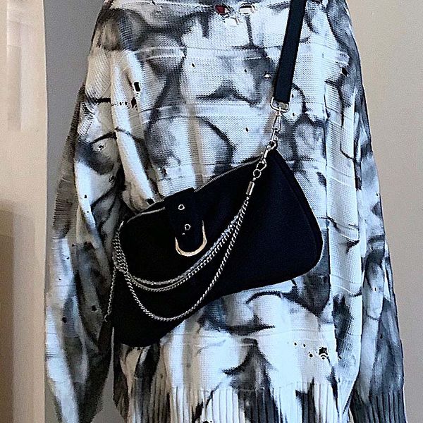 

canvas women bag 2020 fashion chains shoulder messenger bags casual underarm ladies handbag purse mini hip hop clutch female new