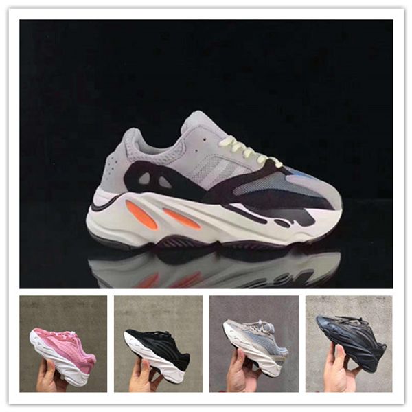 

2019 Новый 700 Baby Kanye West Kids Спортивные кроссовки Мальчики Девочки молодежь Дети Сетка