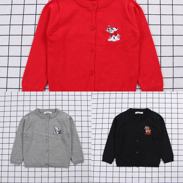 

clothing sweater knitted cartoon cardigan wang wang team embroidery children's cotton children's coat, Blue