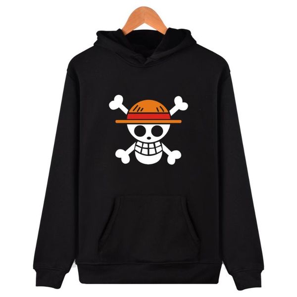 

аниме one piece толстовки мужчины / мальчик толстовки толстовка хлопок новый стиль уличная одежда негабаритная толстовка мода one piece плюс, Black