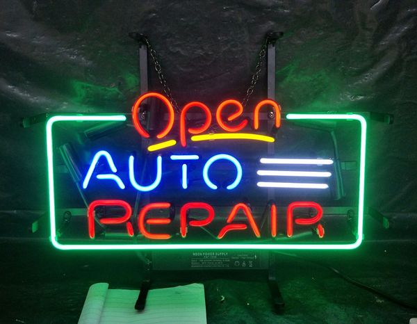 

открытый ремонт автомобилей неоновая вывеска свет бар реклама развлечения украшения искусства дисплей настоящее стекло лампа металлический к