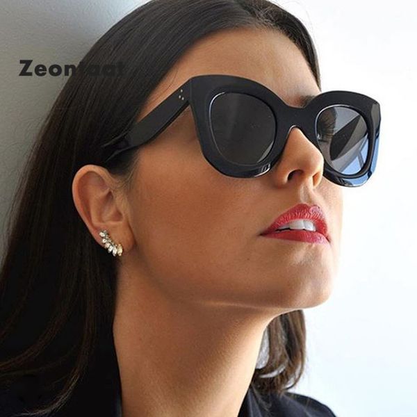 

zeontaat black cat eye shade for women fashion sunglasses woman vintage retro triangular glasses oculos feminino sunglasses, White;black