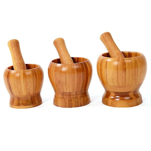 

multifunction garlic press wood mortar and pestle set manual ginger spices mortar pestle set grinding bowl grinder kitchen tool