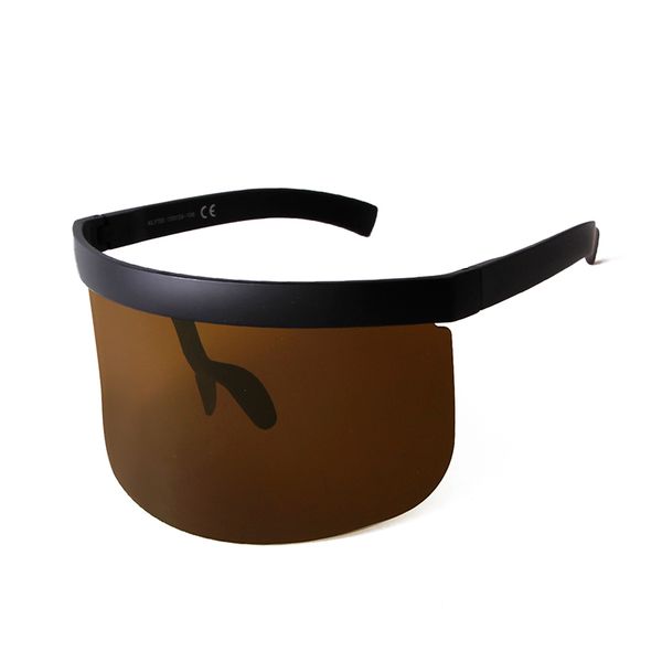 

new who cutie 2020 oversize shield visor mask sunglasses men women one peice windproof glasses flat hood nicki minaj goggles 628