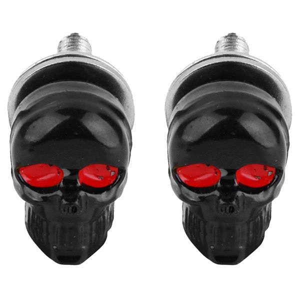 

promotion 1 pair motorcycle skull number plate frame screws fitting screw black