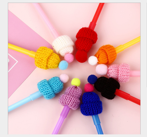 

new gel pen creative color hat neutral pen wholesale 100pcs/lot cute stationery writing toolgp731