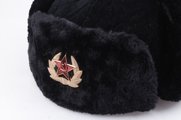 

soviet union badge sign keep warm winter cap ear protection plush gift