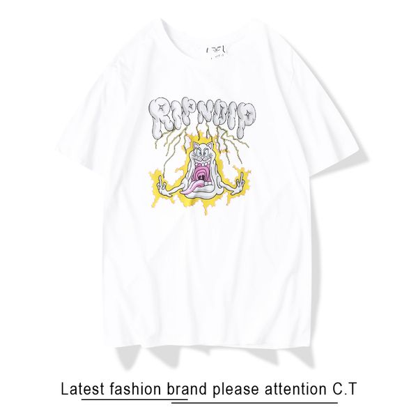 

0501 designer t-shirts for women and men crew neck short sleeve cotton couples t-shirt 1:1 copy personality comfortable fjx4, White