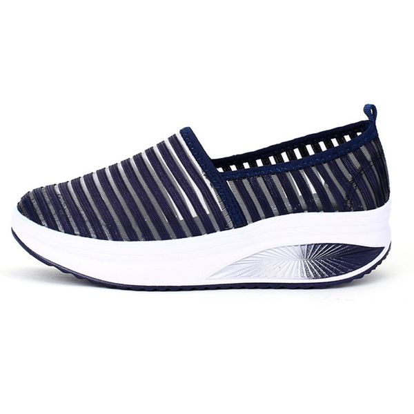 

summer shoes woman breathable slip-on loafers casual shoes outdoor striped flats girls lazy zapatos de mujer, Black