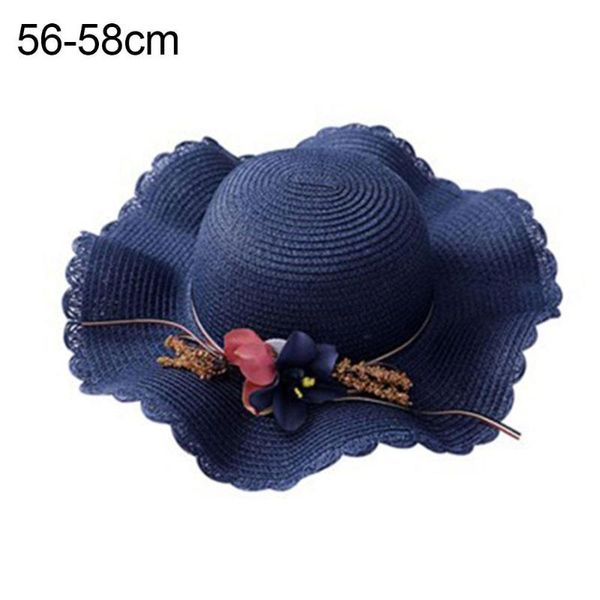 

fashion girls flower straw weaving wide brim summer beach cap sun floppy hat straw weaving wide brim summer cap sun floppy hat, Yellow