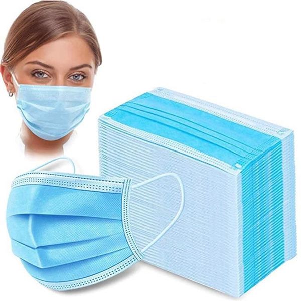 

50 dhl ship fitted dust prooflayer 3 earloop masks face mask czm3