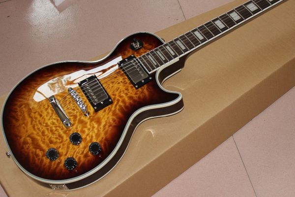 

custom shop. custom electric guitar.sunburst flame guitarra.handwork 6 strings gitaar.rosewood fingerboard.real ps