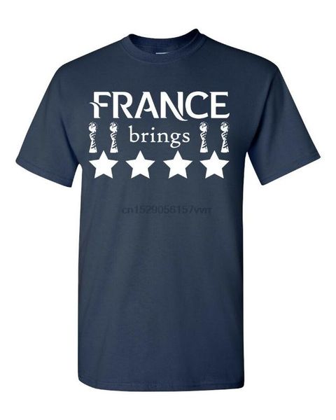 

france brings 4 stars men tee shirt 882, White;black