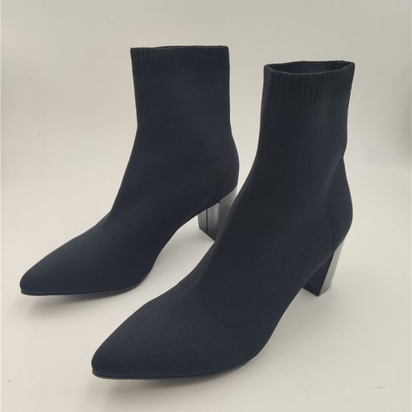 

2019 socks boots autumn woman short boots woman, Black