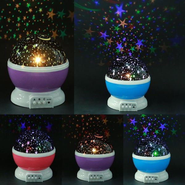 

stars starry sky led night light projector luminaria moon novelty table night lamp battery usb night light for children