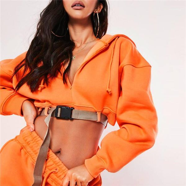 

solid color long sleeve womens designer winter crop short pullover hoodies, Black