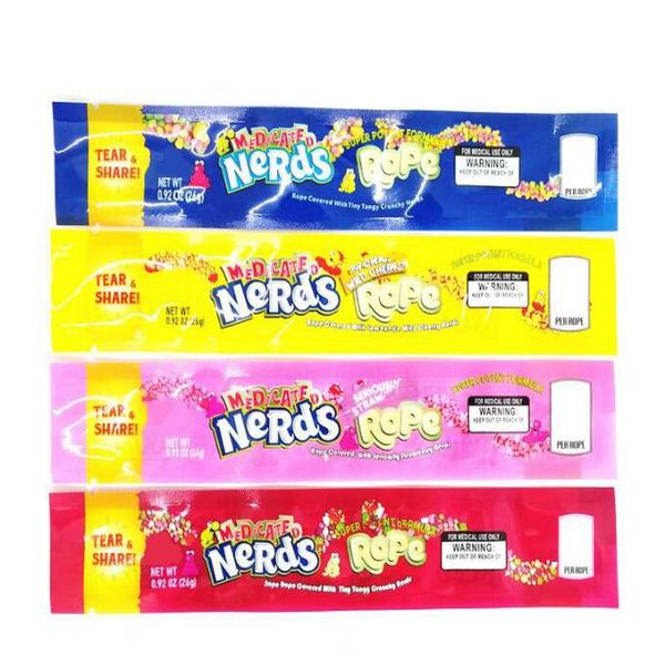 

2016 2020 medicated nerds rope exotic car packaging three edge sealing bag exotic mini deodorant polyester foil food package candy bag from
