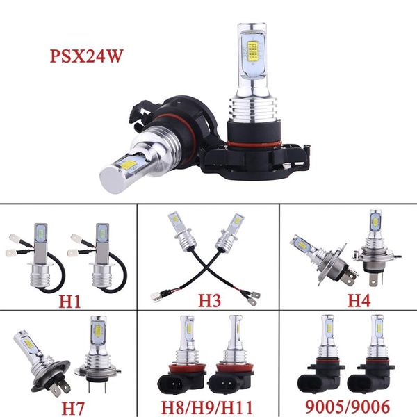 

pair car led fog light bulbs headlight conversion kit super bright 35w 4000lm 6000k white car accessories lamp