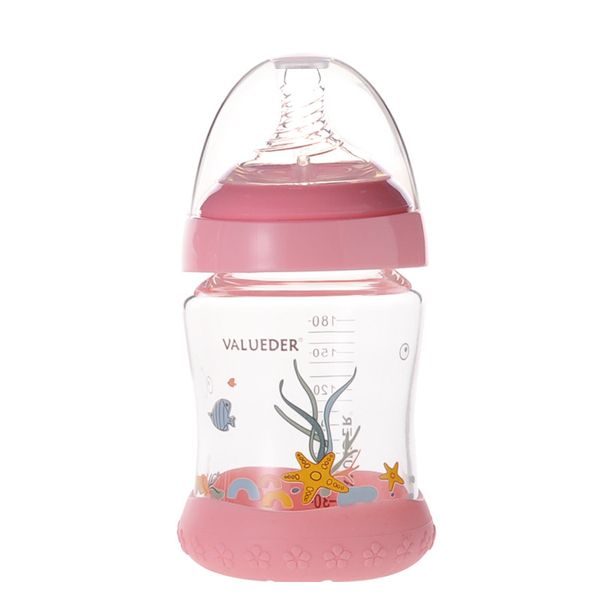

feeding bottle gold diamand wide mouth glass feeding bottles shatter-resistant newborn infant glass bottle