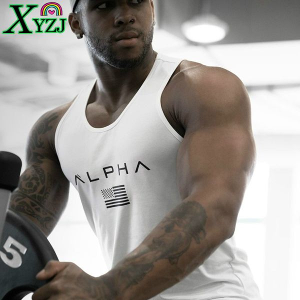 

t shirt sportsmen sportswear workout fashion new muscle fitness summer training sports round collar sleeveless breathable men bottom vest, White;black