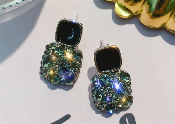 

925 silver needle is contracted restore ancient ways full drill earring female temperament individual character vogue water drills earring