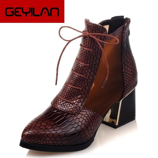 

snake air mesh boots woman lace up pointed toe women's spring summer boots big size 32-43 shoes woman, Black
