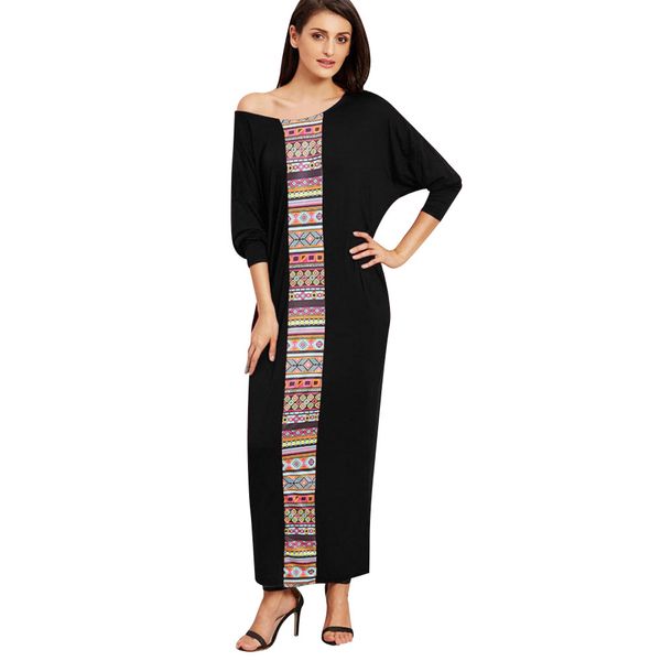 

womail women batwing long sleeve crew neck maxi long dress plus size muslim dress carnaval volwassen kostuums islamic c30116, Red