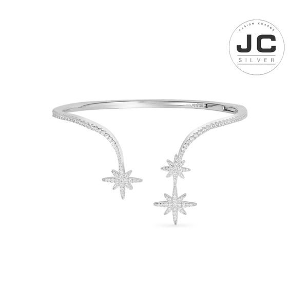 

new fashion charms silver 925 original ,triple mÃ©tÃ©orites open cuff for women mono glamour jewelry gift, Black