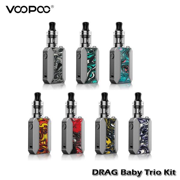 

VOOPOO перетащите трио набор для малыша с передовой ген мод чип трио встроенный 1500mAh 1,8 мл танк атомайзер ПНП С1 м2 катушки 100% подлинный