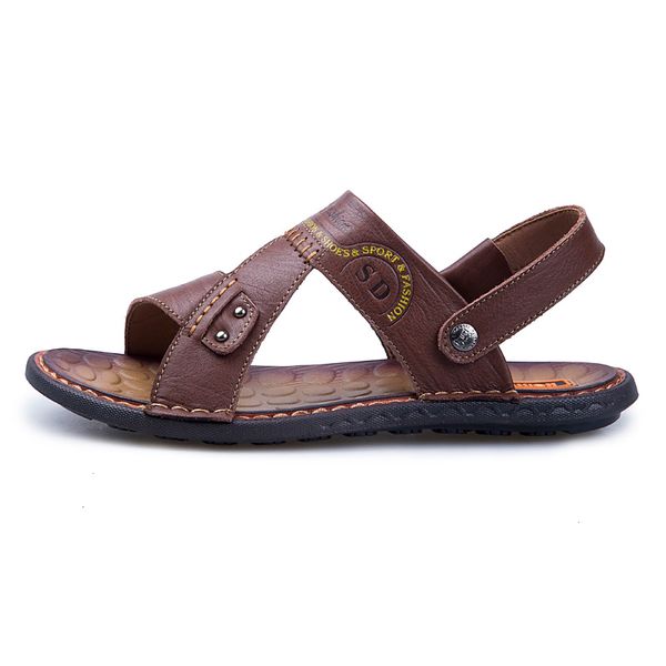 

old man sandals 2019 summer new 40-50 years old men's middle-aged non-slip soft bottom dad sandals and slippers, Black