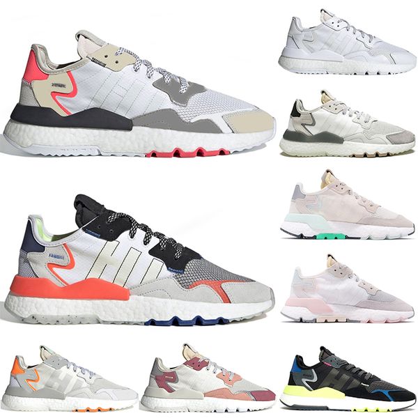 

2020 designer 3m nite jogger running shoes white grey red black orange trainers breathable sport sneakers off men women, White;red