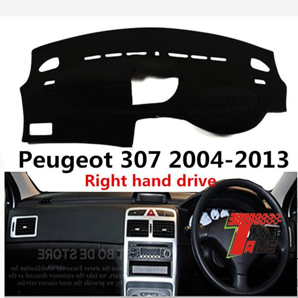 

taijs right hand drive car dashboard cover for 307 2004-2013 polyester material selling red black blue edges