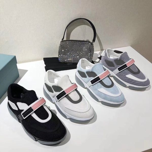 

fashion comfort women sport sneakers low cut original flying woven air casual glowing men shoes baskets trainers size 38-45, Black