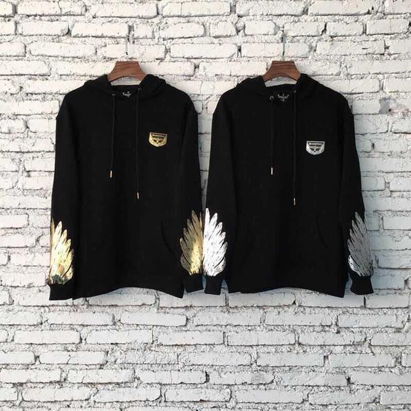 

couples active hoodies casual long sleeves loose sweatershirt fashion pullover v neck couples hoodies designer letter print, Black