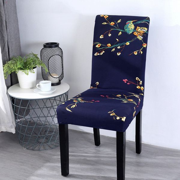 

geometric colorful printing chair cover stretch elastic slipcovers anti-dirty dinning room decor wedding chair cover