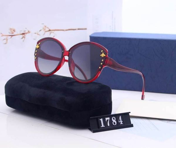 

little bees designer womens sunglasses summer woman sunglasses uv400 1784 5 color option highly quality with box, White;black