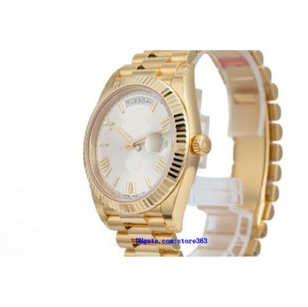 

10 style 02 mens watches 228238 228239 228235 mechanical automatic 40mm yellow gold 18k white gold president roman dial movement 2813, Slivery;brown