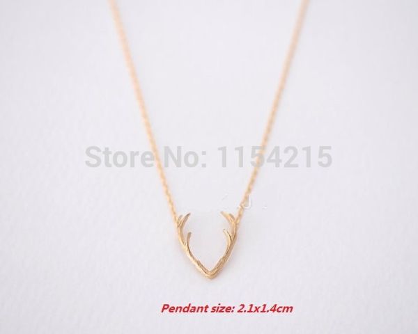 

2016 new arrival horn necklace,antler necklace,everyday necklace, unique minimalist jewelry, christmas gift necklace ey-n056, Silver