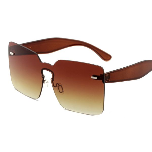 

2020 oversized candy women sunglasses big rimless frameless ladies sun glasses unique eyewear street beat feminino, White;black