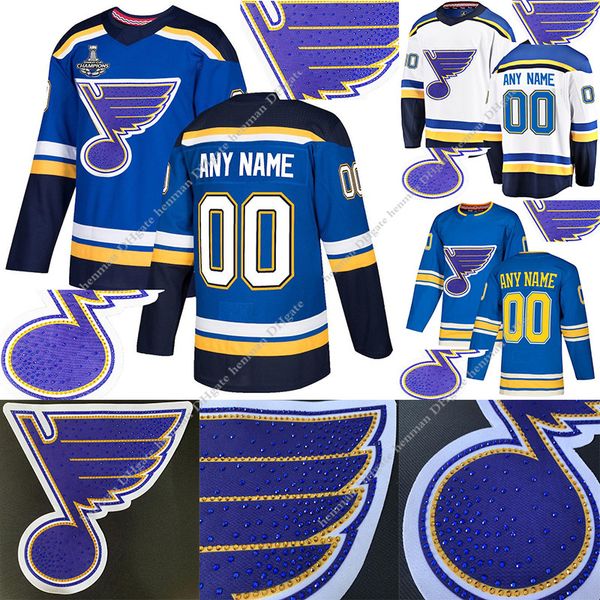 

st. louis blues drilling version jerseys 91 vladimir tarasenko 90 ryan o'reilly 50 binnington 17 schwartz 57 david perron hockey jersey, Black;red