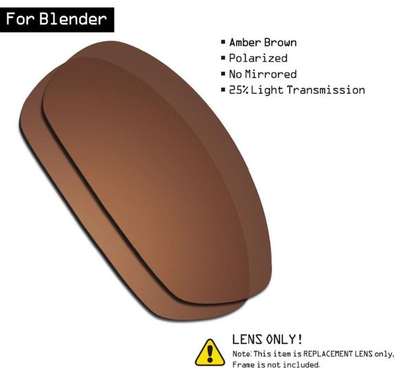 

smartvlt polarized sunglasses replacement lenses for blender - amber brown