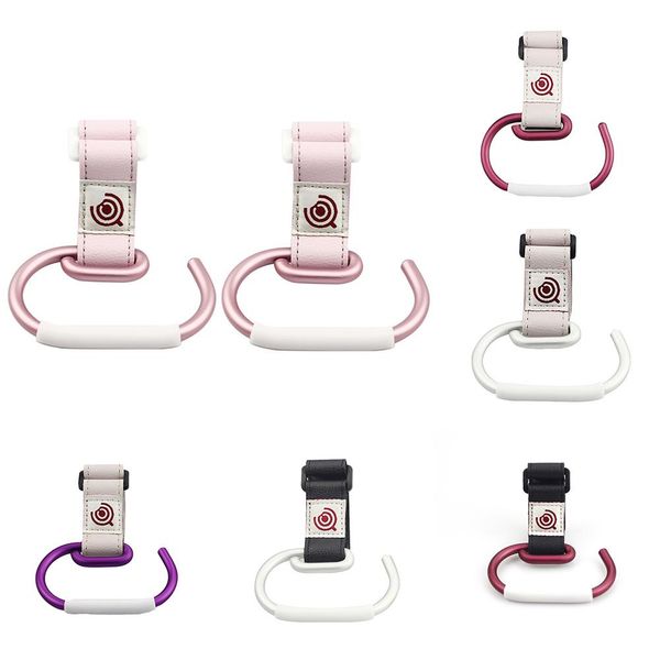 

1pc stroller hook aluminum baby stroller hook walker rollator hanger shopping bag hook clip with strap